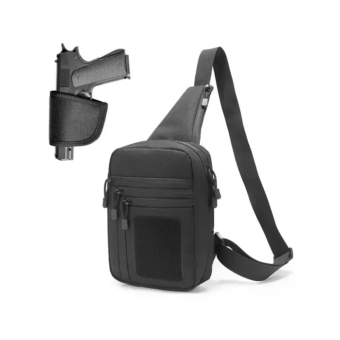 Sac à bandoulière de transport dissimulé pour hommes, sac à bandoulière Ccw, sac de poitrine tactiqu