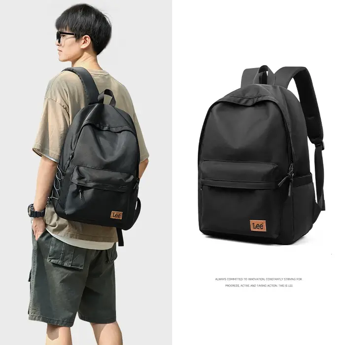 LEE Classics utilitaire grand sac à dos pour ordinateur portable femme homme blanc noir étanche lycéen collège adolescent livre sac cartable