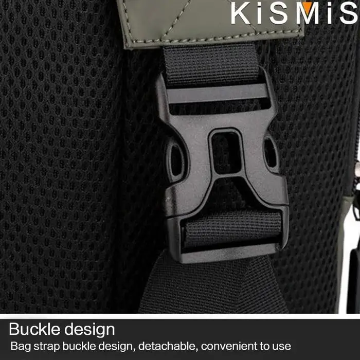 KISMIS hommes multifonction sac de messager épaule tissu poitrine sacs bandoulière décontracté homme USB charge sac à main