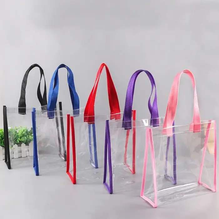 Sac fourre-tout transparent en PVC de grande capacité