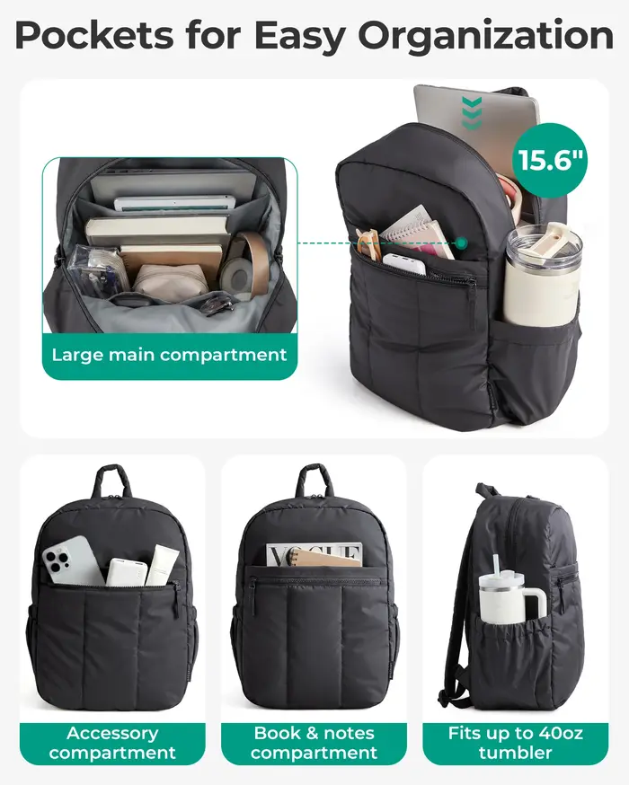 BAGSMART Sac à dos pour ordinateur portable 15