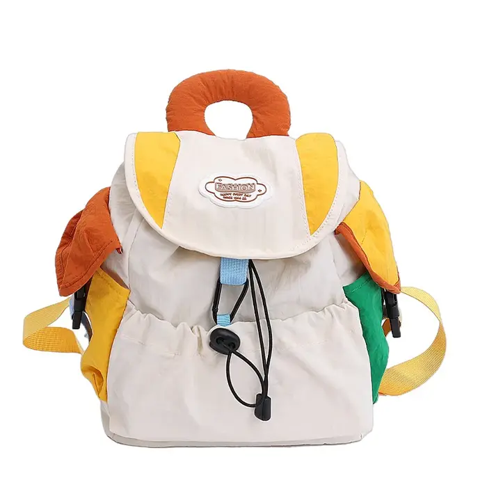 Sac à dos color block tendance, léger et décontracté, pour les voyages, le camping, la randonnée, les activités de plein air et l'usage quotidien.