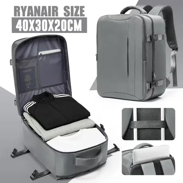 Ryanair Cabin Bag 40x30x20cm Bagage à main, sac de week-end, sac à dos pour ordinateur portable pour