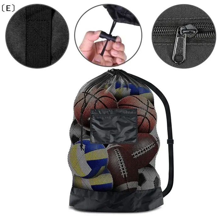 〔E〕Sac de sport en filet extra large pour ballons de football