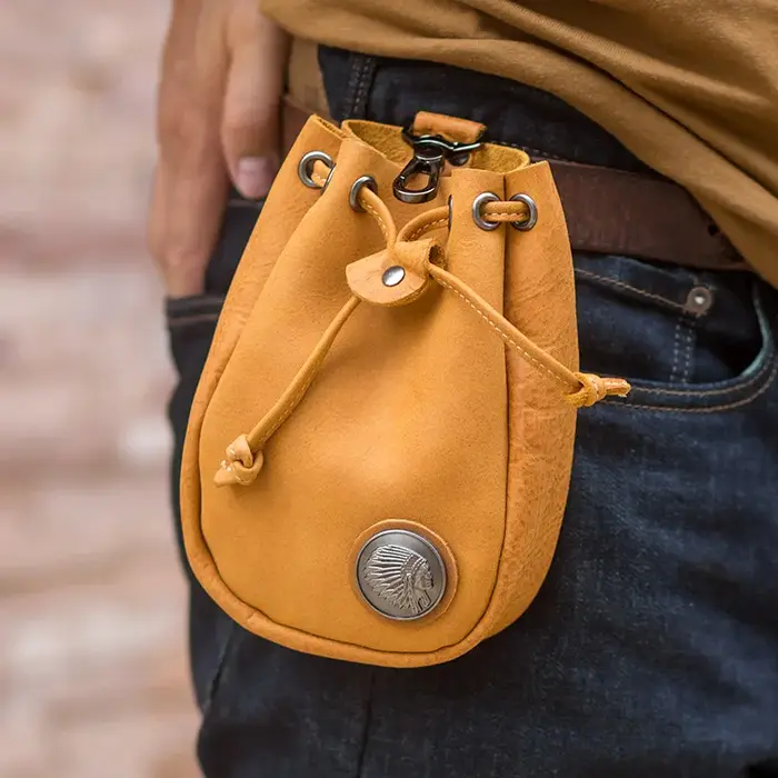 SIMLINE – sac de ceinture en cuir véritable pour hommes