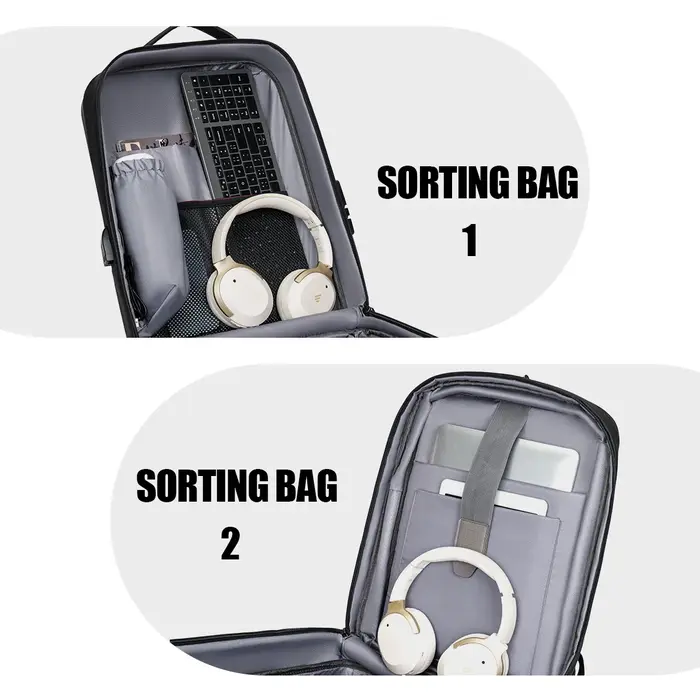 Sac à dos d'ordinateur extensible pour hommes