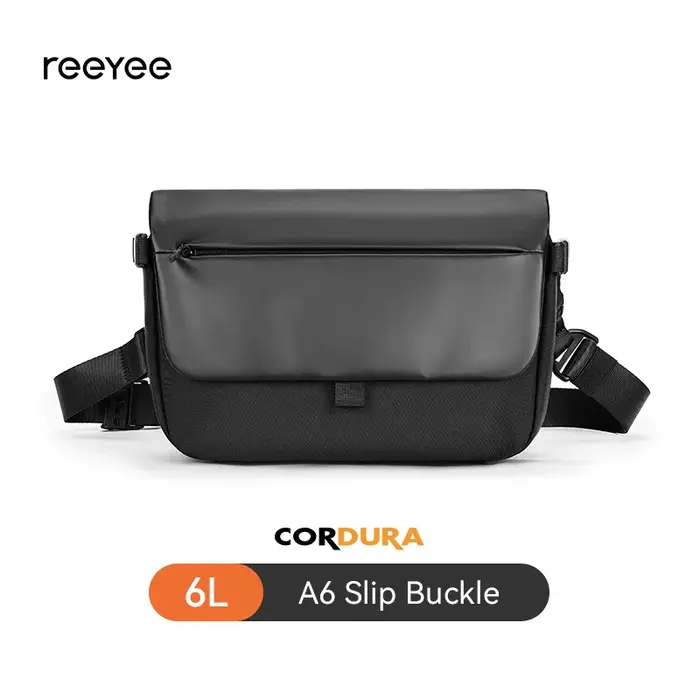ReeYee A6 6 L grand sac à bandoulière, sac à bandoulière étanche Cordura Durable, sac à bandoulière 