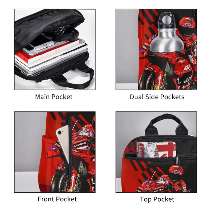 Sac à dos de course de moto Marqueze