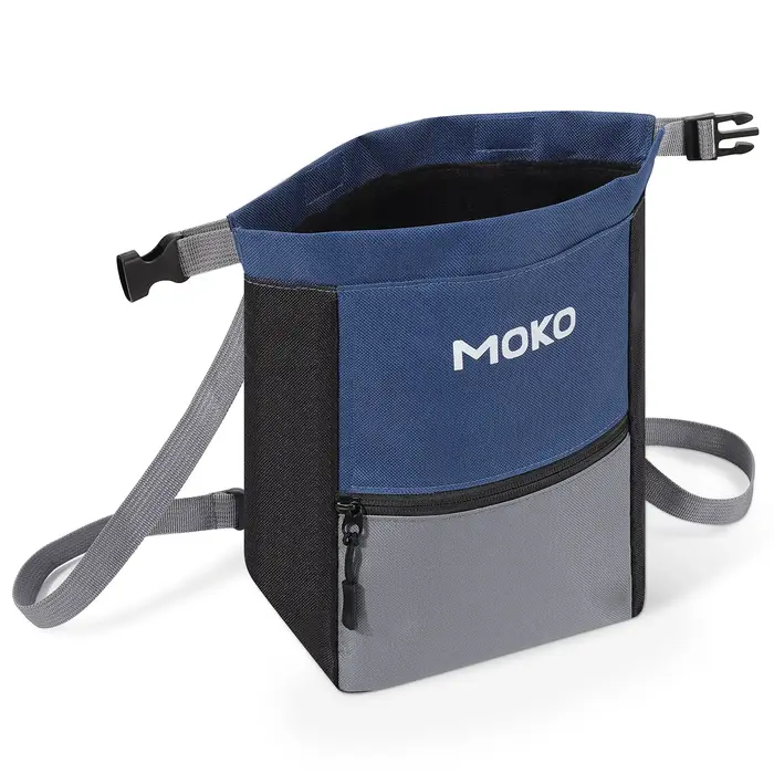 MoKo Sac à craie pour l'escalade Sac à craie d'escalade de grande capacité avec bouton-pression magn