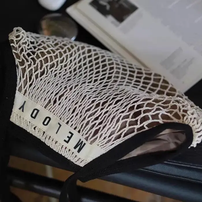 Sac en coton biologique en maille avec nom personnalisé