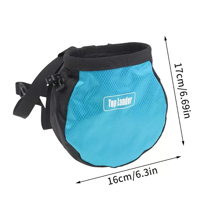 Sac à craie pour escalade avec ceinture ajustable et poche à cordon pour la musculation