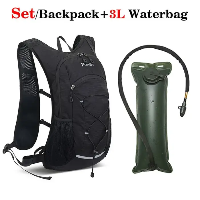 Sac à eau 3L avec ensemble sac à dos de cyclisme, sac d'hydratation pour sports de plein air, course