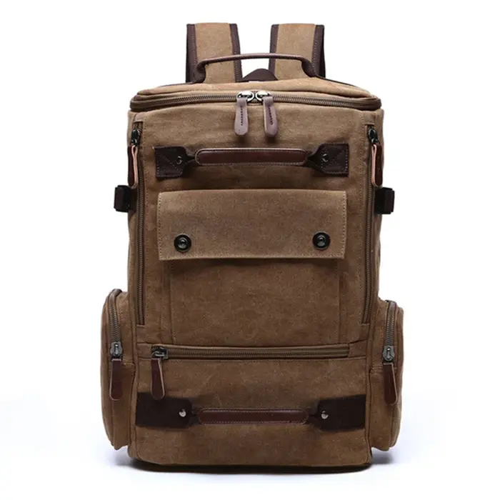 Sac à dos pour hommes sac à dos en toile Vintage sac d'école sacs de voyage