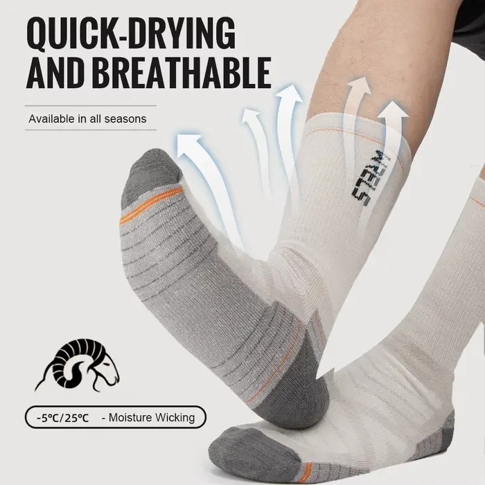 WRELS chaussettes en laine mérinos