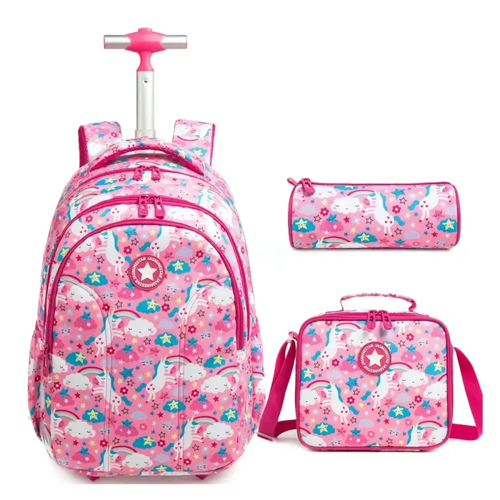 Sac à dos à roulettes pour enfants sac à roulettes pour enfants sac à dos de chariot d'école pour ga