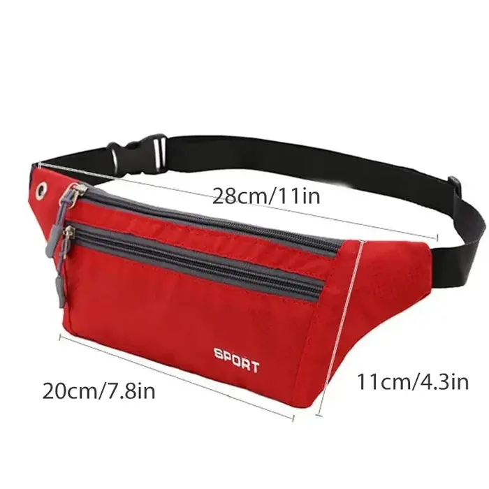 Sac de taille en nylon multifonction pour homme et femme