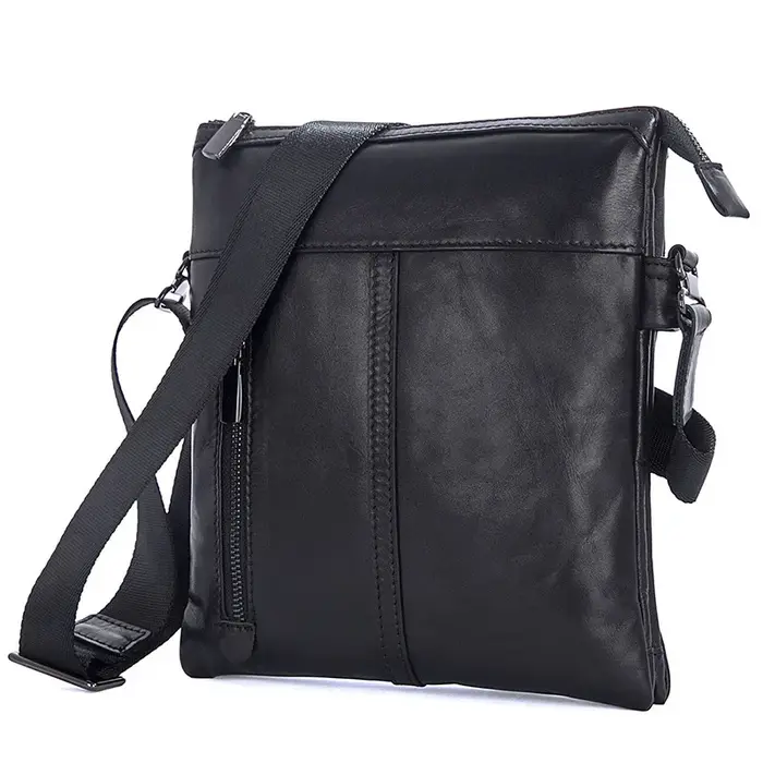 Sac à bandoulière en cuir véritable pour homme