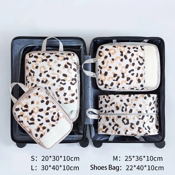 Cubes d'emballage à Compression de voyage, ensemble de 4 sacs d'emballage de bagages, sac de rangeme