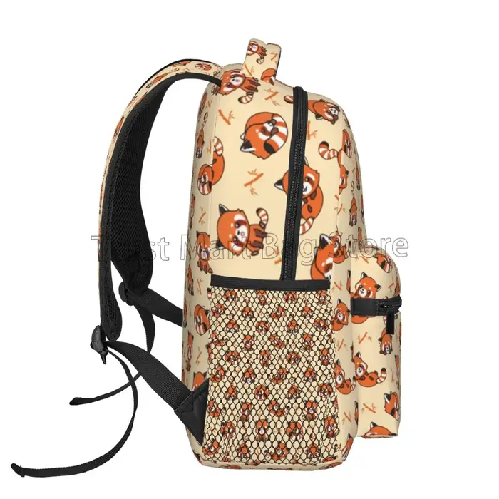 Sac à dos mignon Panda rouge raton laveur adultes sac d'école décontracté collège sac voyage fermeture éclair Bookbag randonnée épaule sac à dos pour femmes hommes