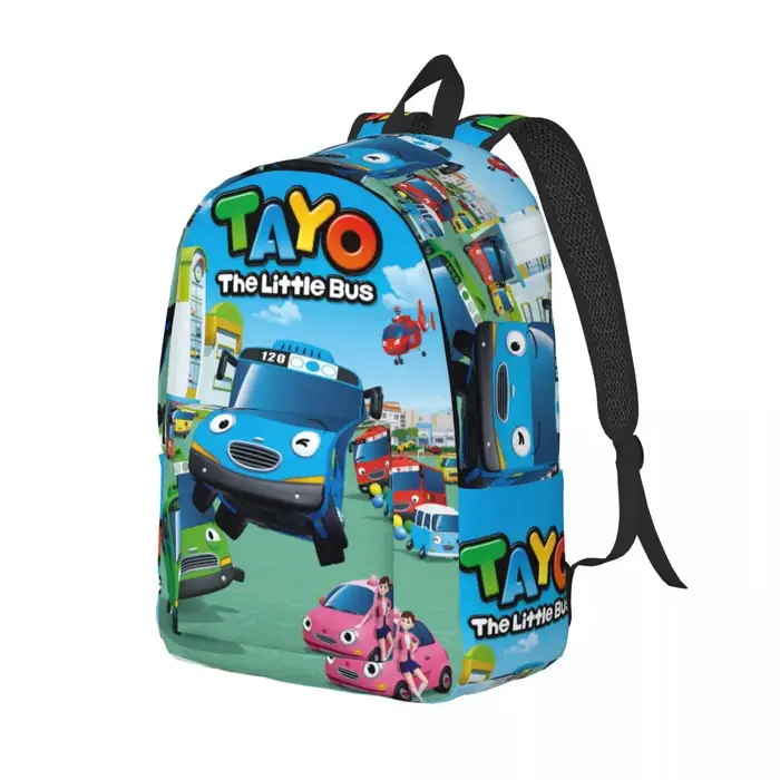 Tayo le petit Bus enfant sac à dos hommes femmes décontracté lycée affaires sac à dos corée dessin a