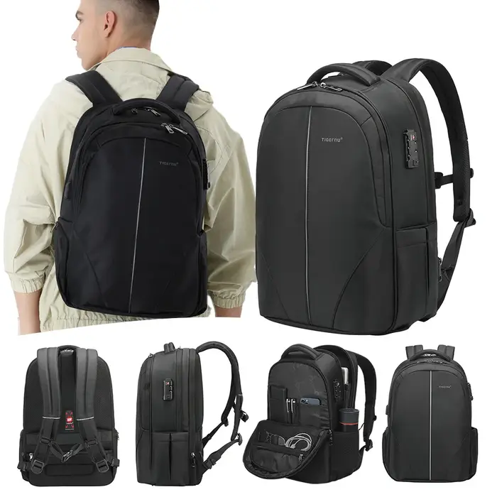 Tigernu sacs à dos de voyage 14-15.6-17 ''sac à dos pour ordinateur portable pour hommes TSA sac à d