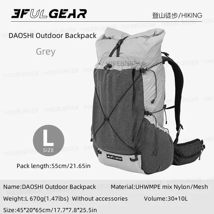 Sac à dos 3F UL GEAR Tutor Ultra pour le camping en plein air