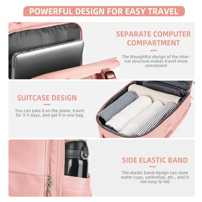 Sac à dos de voyage pour femmes, sac à dos de cabine Wizzair 40x30x20 avion, sac décontracté étanche