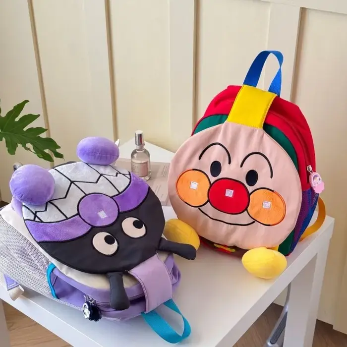 Anpanman baikinman dessin animé mignon léger voyage sac à dos cadeau de vacances Animation créative entourant garçons et filles sac à dos