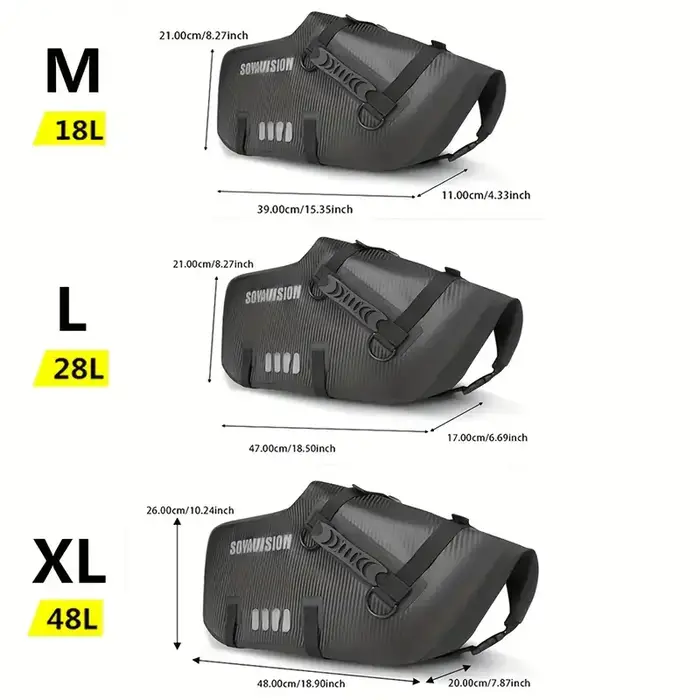 Sac de moto étanche pour extérieur 18L 28L 48L