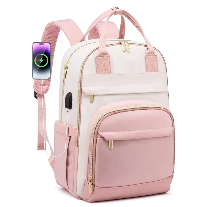 Sac à dos pour ordinateur portable pour femmes, adapté aux ordinateurs portables de 15,6 pouces, sac