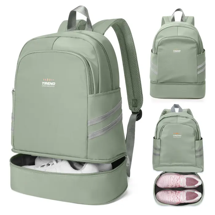 Sac à dos de gymnastique pour femmes avec compartiment à chaussures, sac à dos de voyage pour femmes