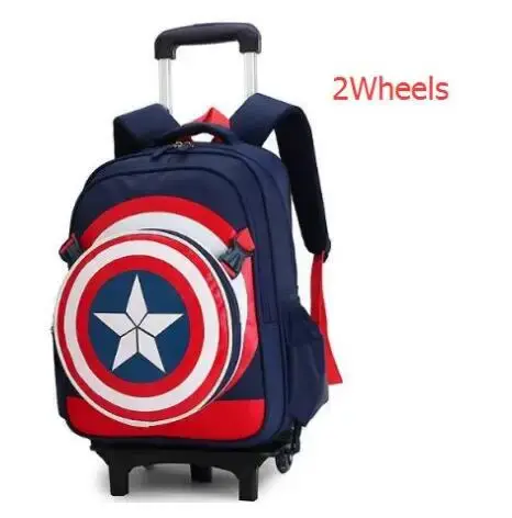 Sac de chariot d'école pour enfants pour garçons sac à dos à roulettes d'école pour enfants sac d'éc