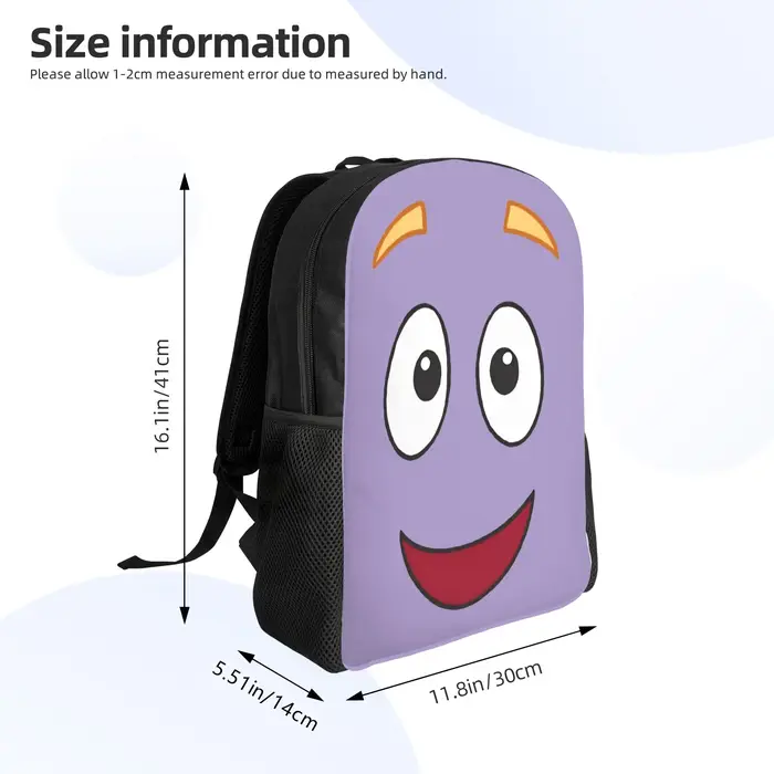 Doraa-Explorers Sac à dos pour adolescents avec motif de dessin animé des années 90