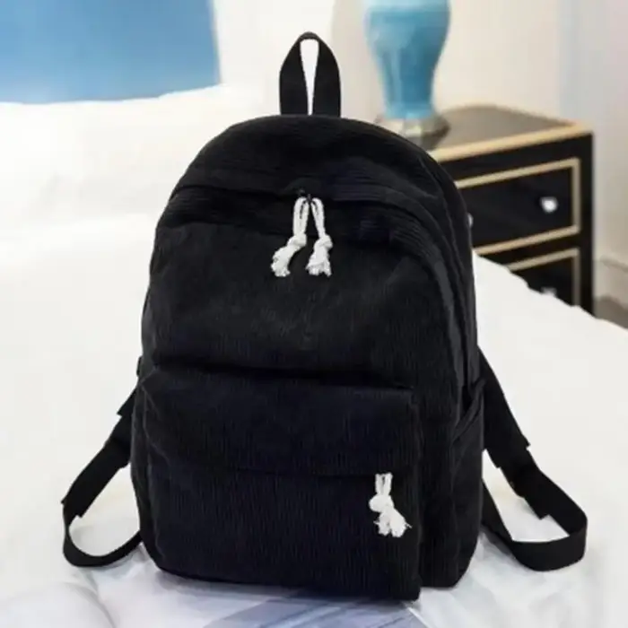 1 pc sac à dos rayé de grande capacité sac à dos étudiant de loisirs version coréenne sac à dos automne et hiver tendance de rue minimaliste