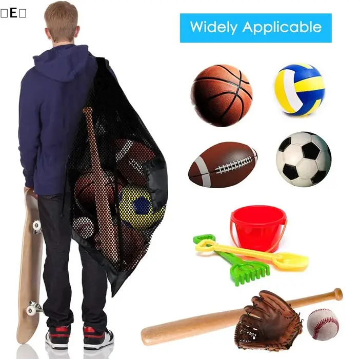 〔E〕Sac de sport en filet extra large pour ballons de football