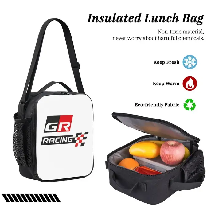 GR Logo Gazoo Racing GR Sport sac à dos garçons filles BookBag sac d'école ordinateur sacs à bandoulière 3ps sac à déjeuner isolé trousse à crayons