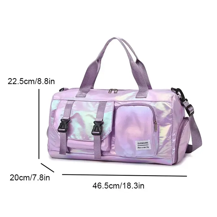 Sac polochon Glamour holographique – Espace et élégant