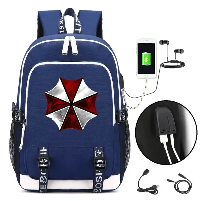 Sac à dos U-Umbrella antivol pour hommes et femmes, chargement USB, sac à dos de voyage, sac d'école