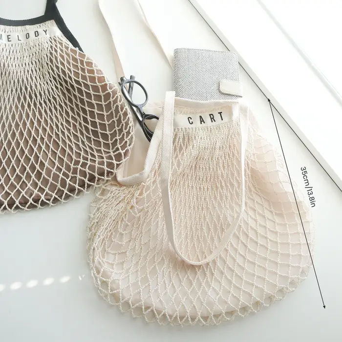 Sac en coton biologique en maille avec nom personnalisé