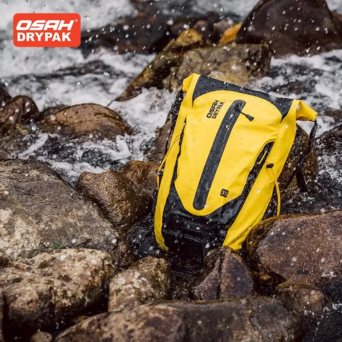 OSAH sac de moto jaune 30L sac à dos haute capacité multifonctionnel étanche escalade voyage en plein air sac
