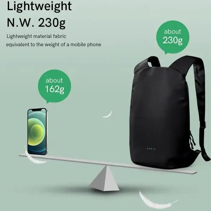 Korin-Sac à dos pliable ultraléger d'avant Pack Air avec boîte-cadeau pour homme