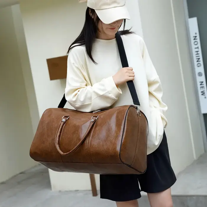 Sacs de Fitness en cuir pour hommes, bagages de voyage, épaule étanche, natation en plein air, sacs de sport Boston pour femmes