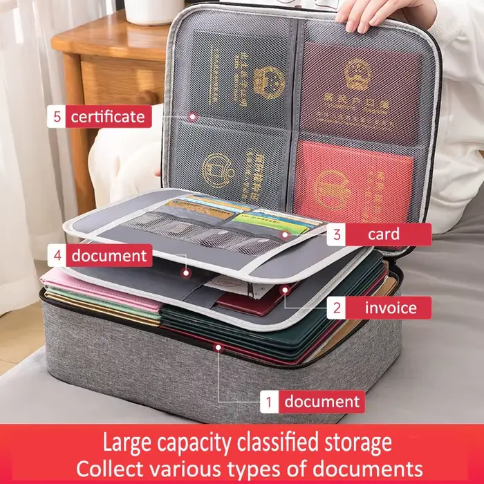 Organisateur de documents porte-documents 3 couches