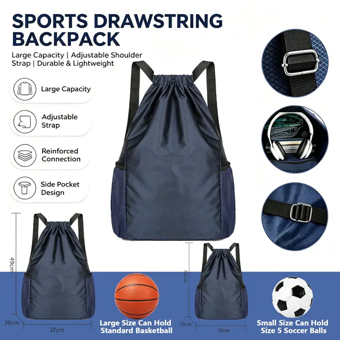 Sac à dos de sport à cordon de serrage