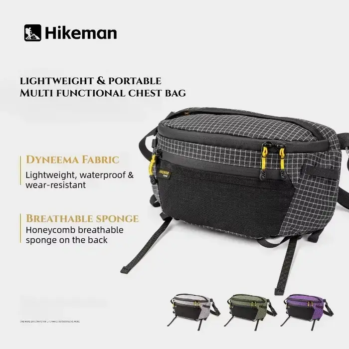 Hikeman 2.0 Sac de taille Dyneema imperméable UrltraLight multi-poches pour le cyclisme