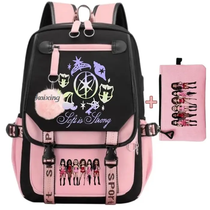 Sac à dos Katseye avec imprimé amusant pour filles