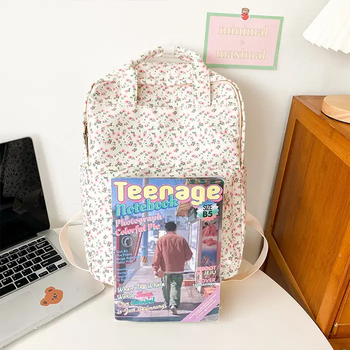 Sac à dos floral personnalisé pour filles douces