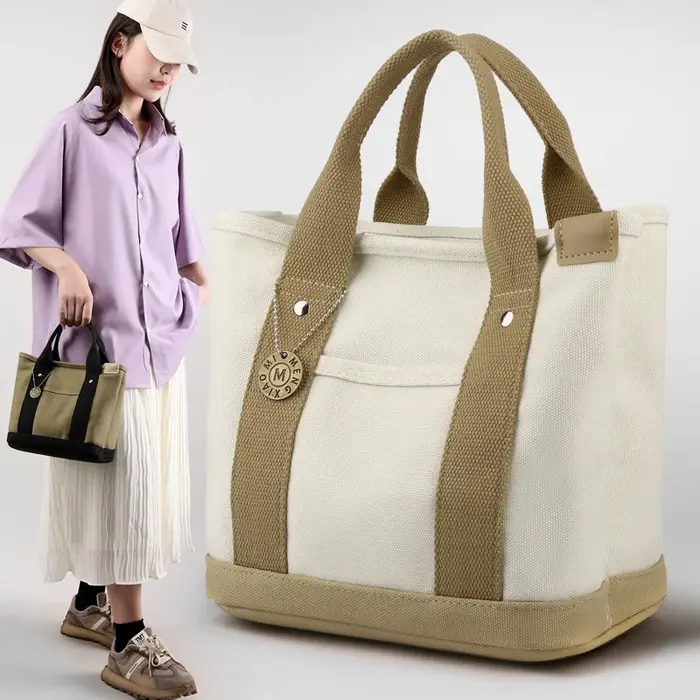 Sac fourre-tout en toile Portable de grande capacité