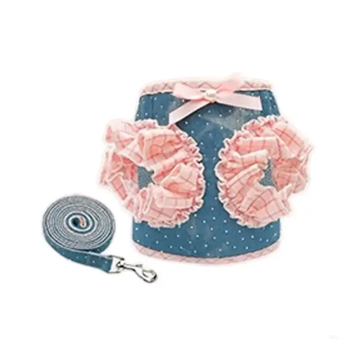 Harnais pour chien taille, pour petits chiens, sans traction, avec laisse, Clip réglable, boucles confortables 87HA