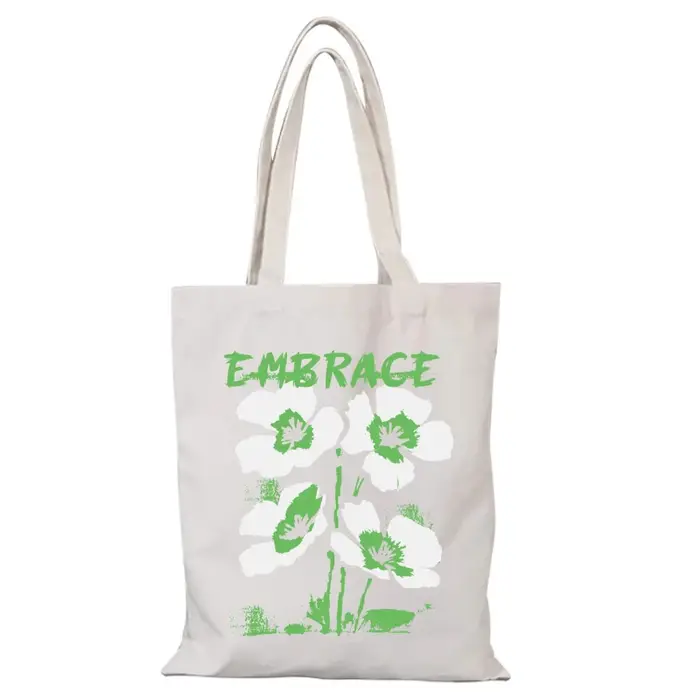 Sac de courses pliant fleurs sacs en tissu de loisirs